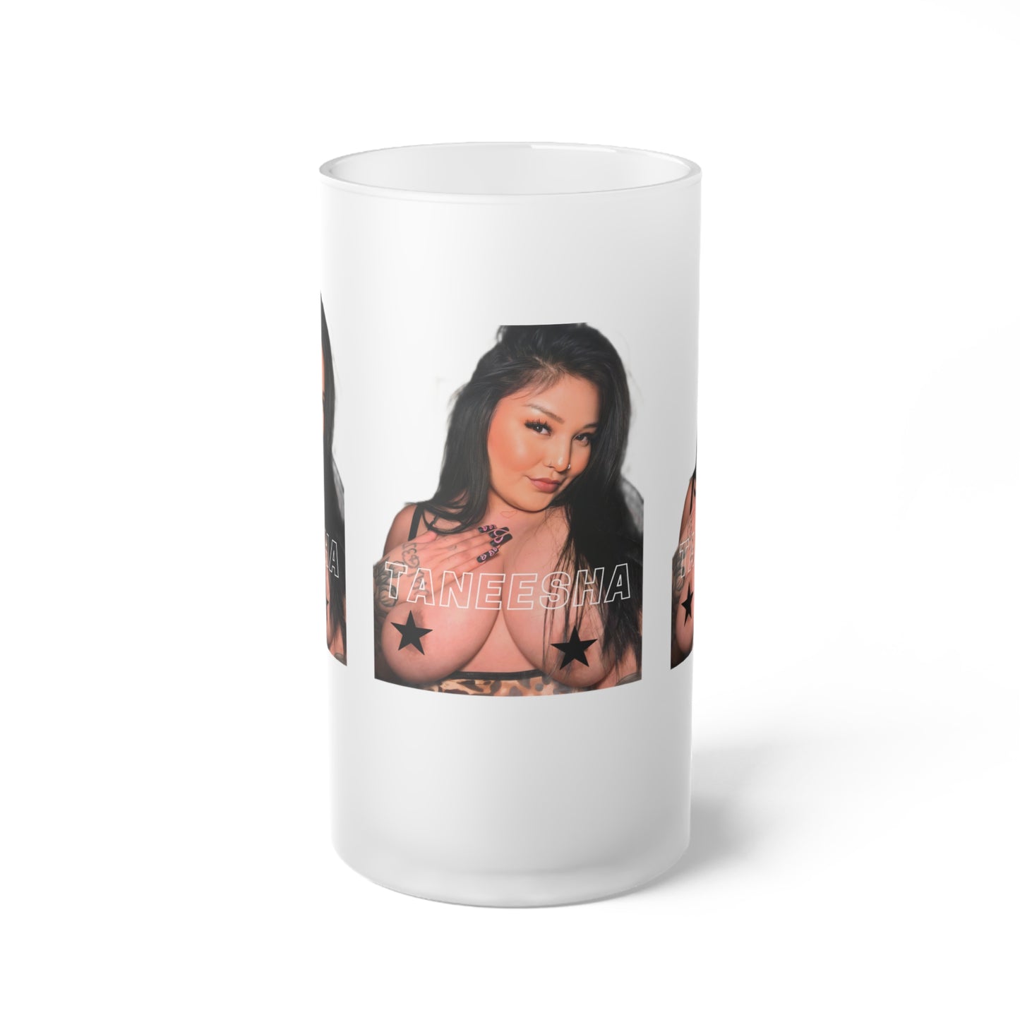 TANEESHA Frosted Glass Beer Mug