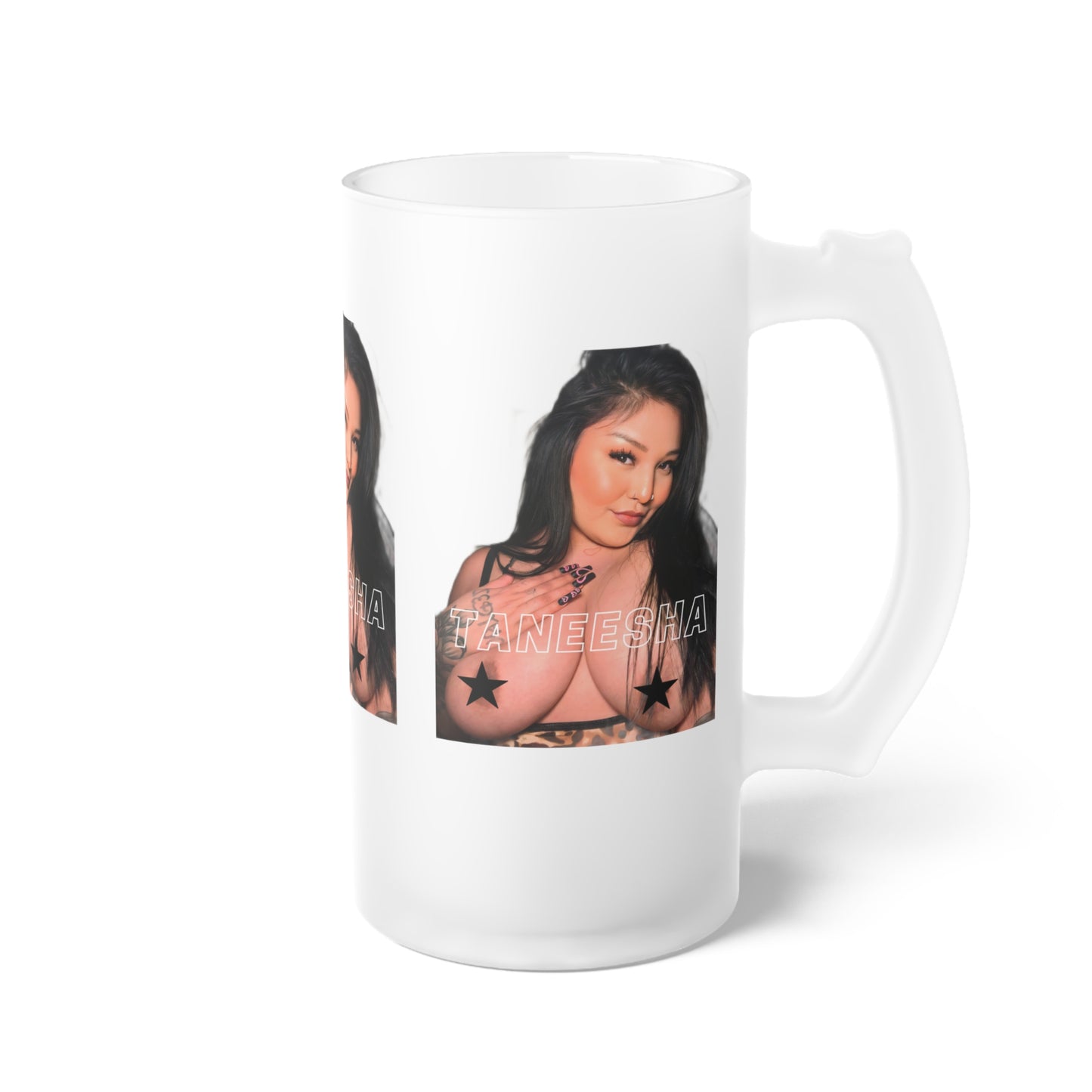 TANEESHA Frosted Glass Beer Mug