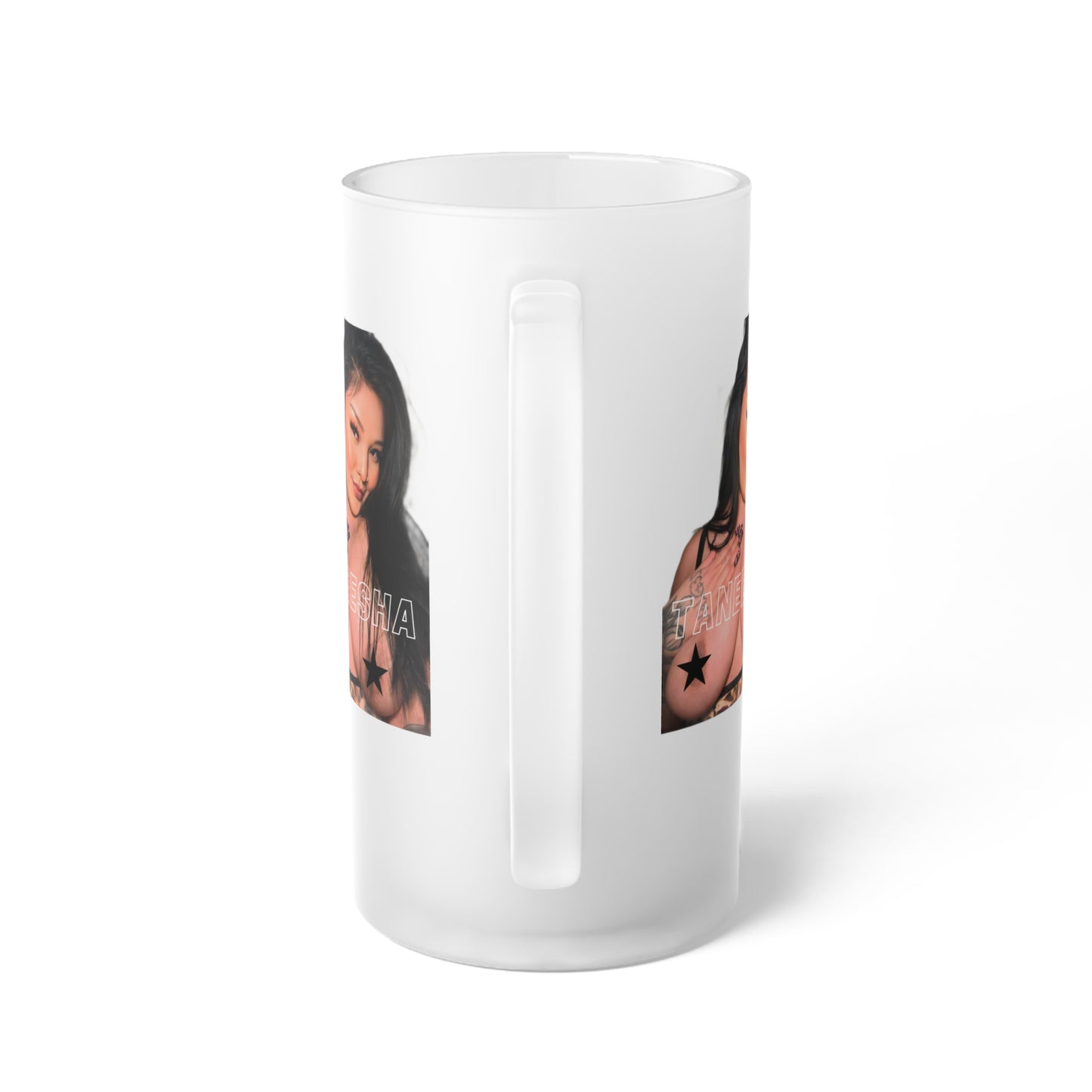 TANEESHA Frosted Glass Beer Mug