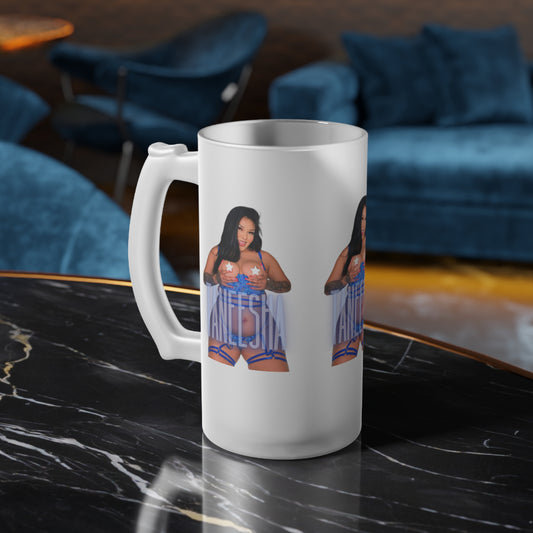 TANEESHA Frosted Glass Beer Mug