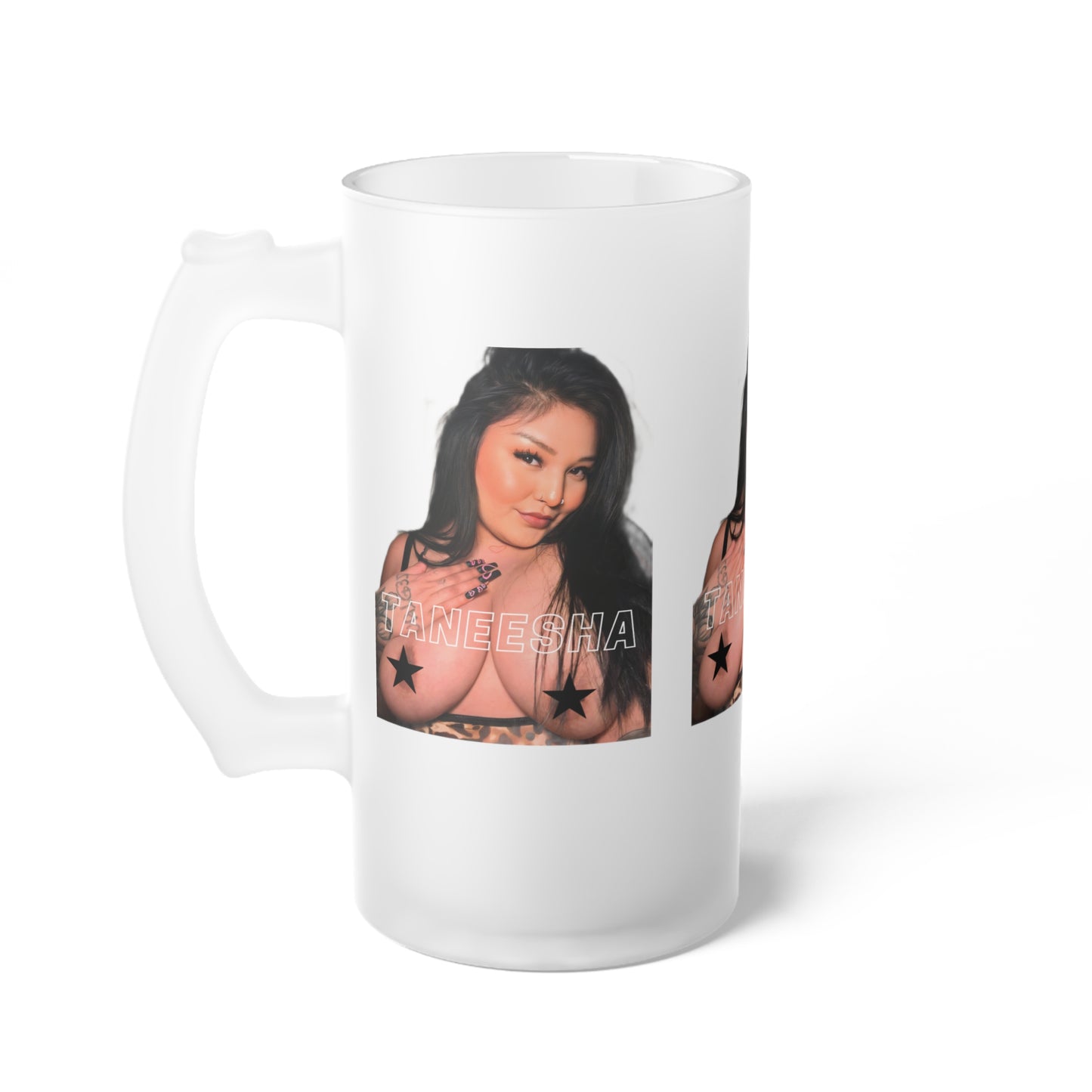 TANEESHA Frosted Glass Beer Mug