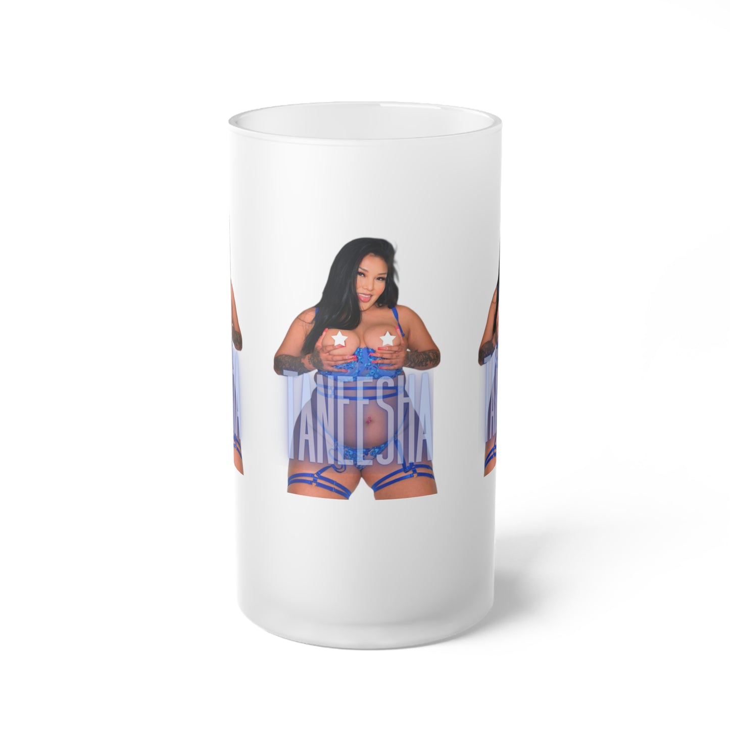 TANEESHA Frosted Glass Beer Mug