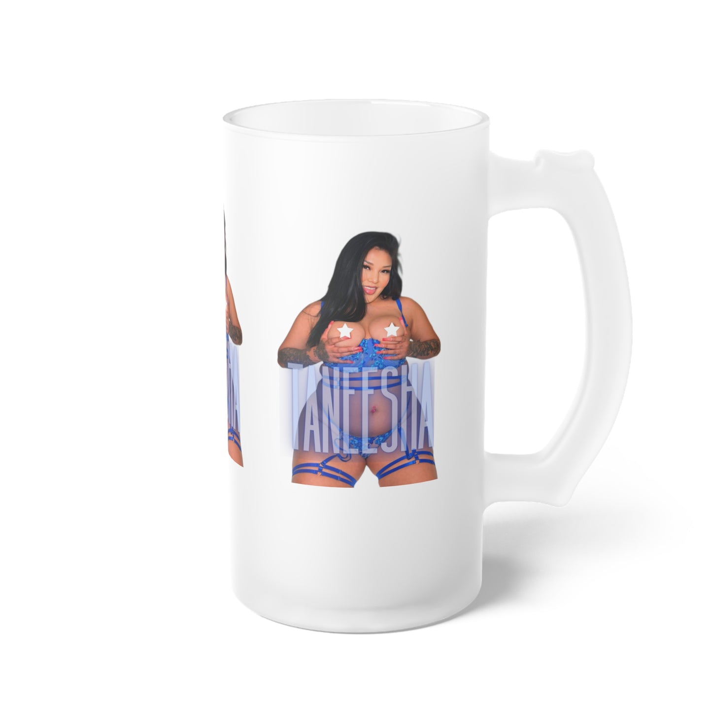 TANEESHA Frosted Glass Beer Mug