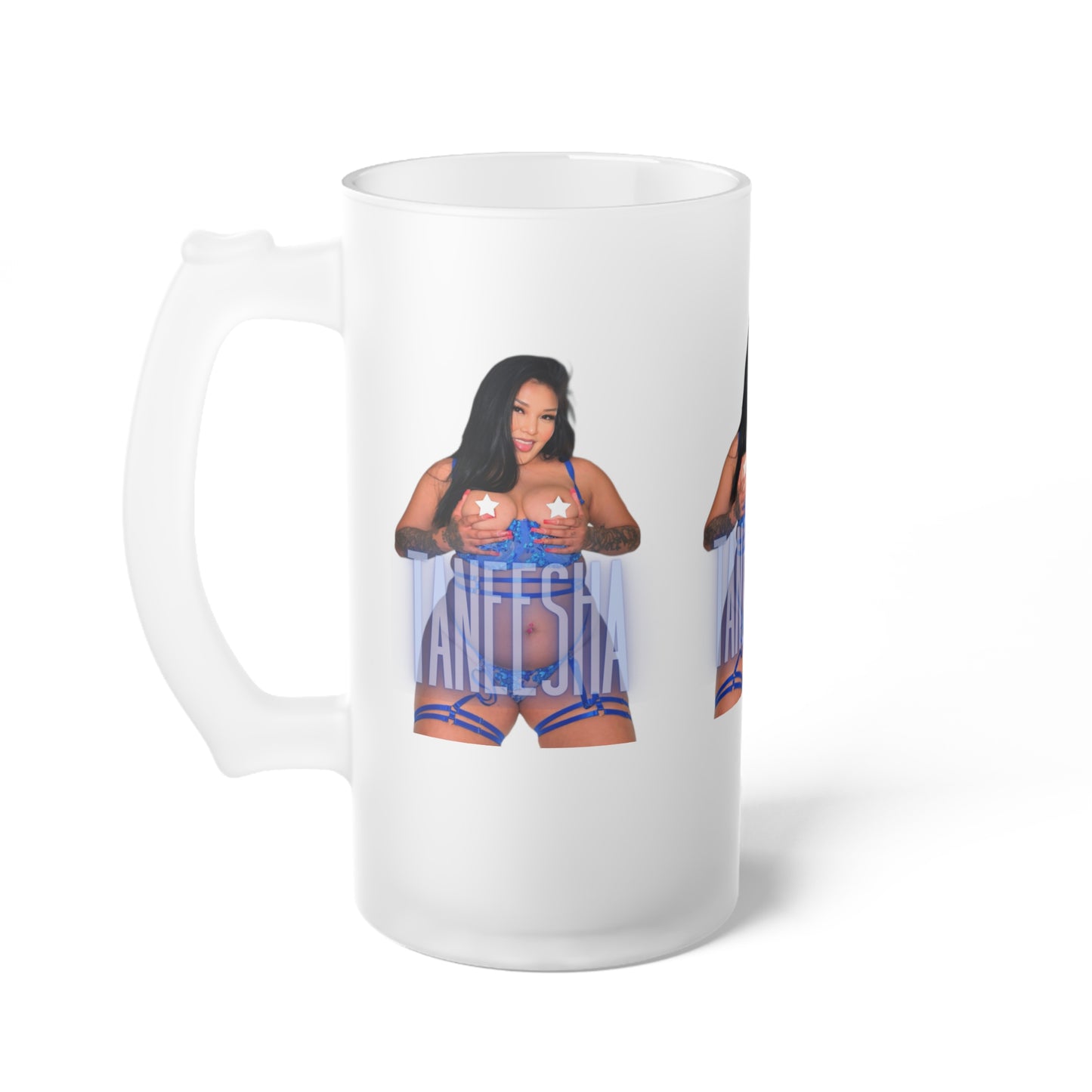 TANEESHA Frosted Glass Beer Mug